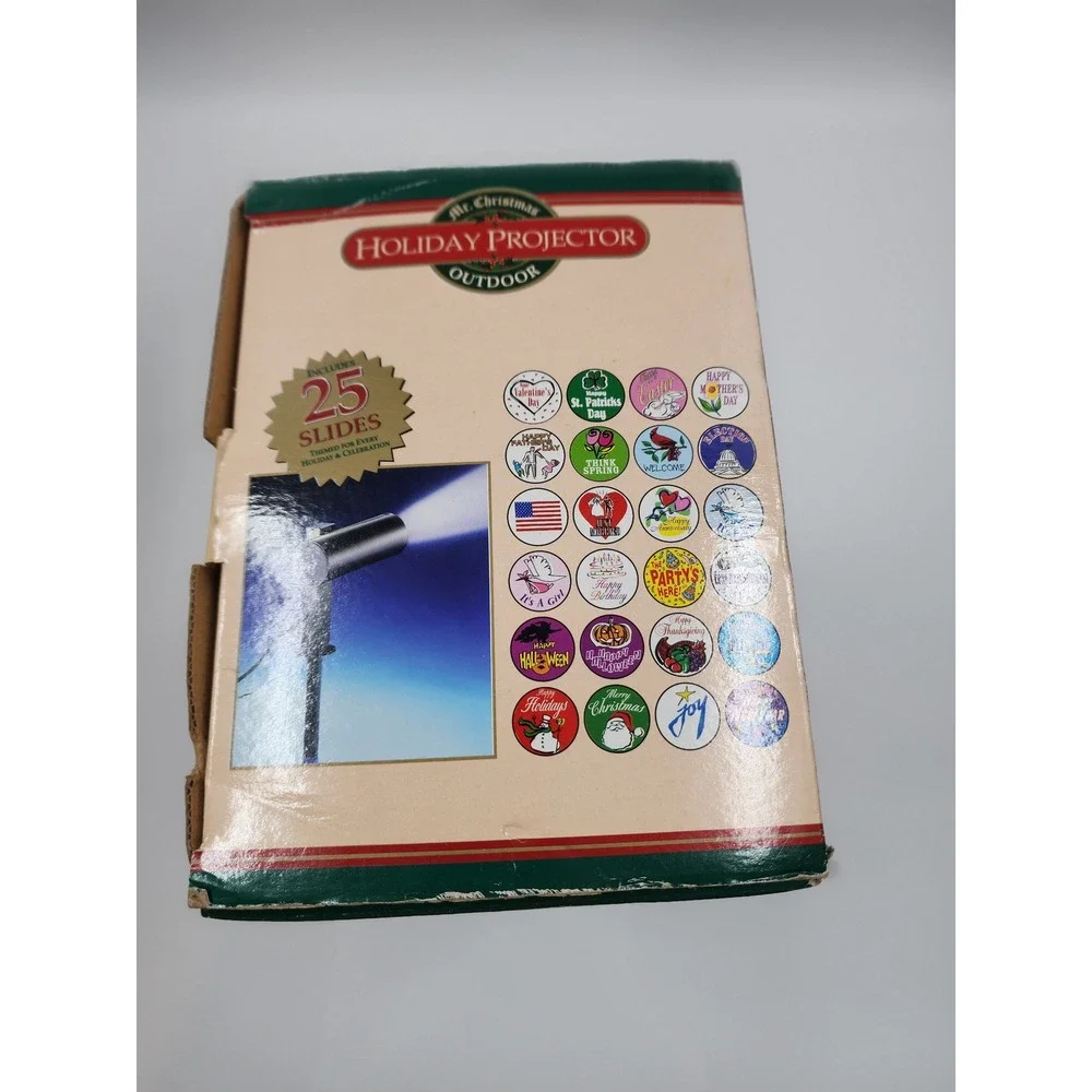 Mr. Christmas Outdoor Holiday Projector 25 Slides Year Round A340 Light Decor
